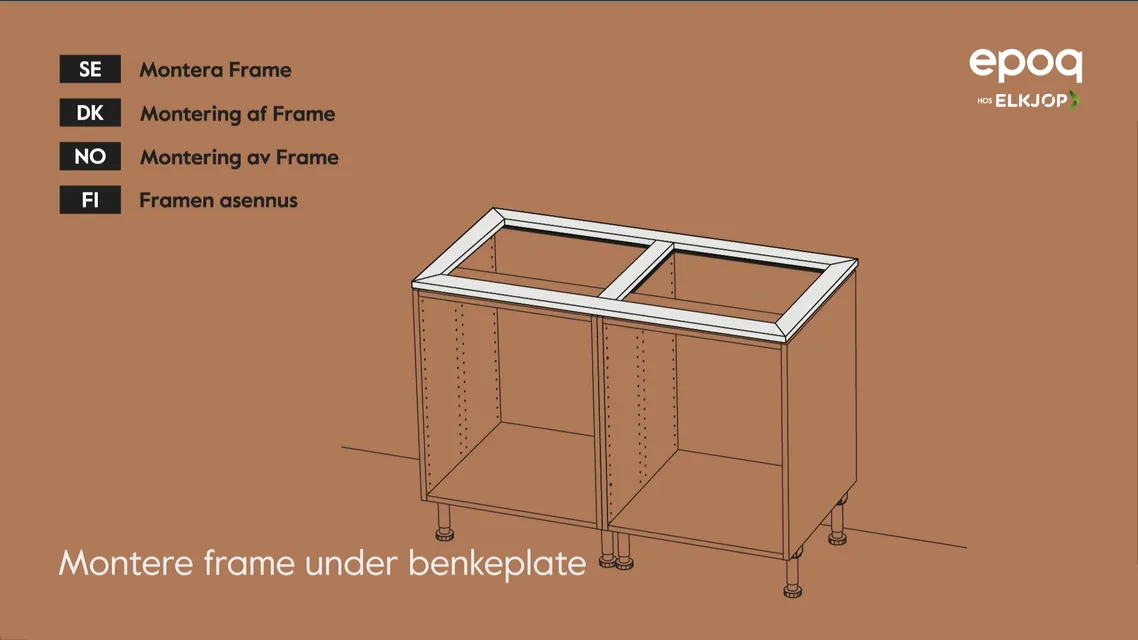 Montering av benkeplate i Epoq-kjøkken