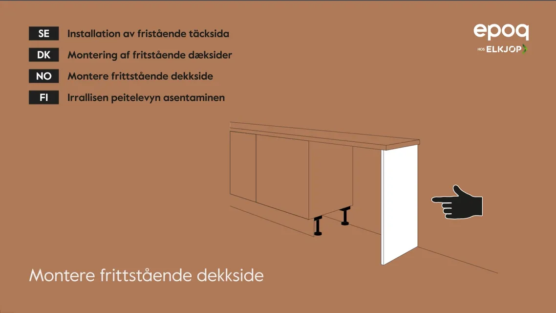 Montering av hvitevarer i Epoq-kjøkken
